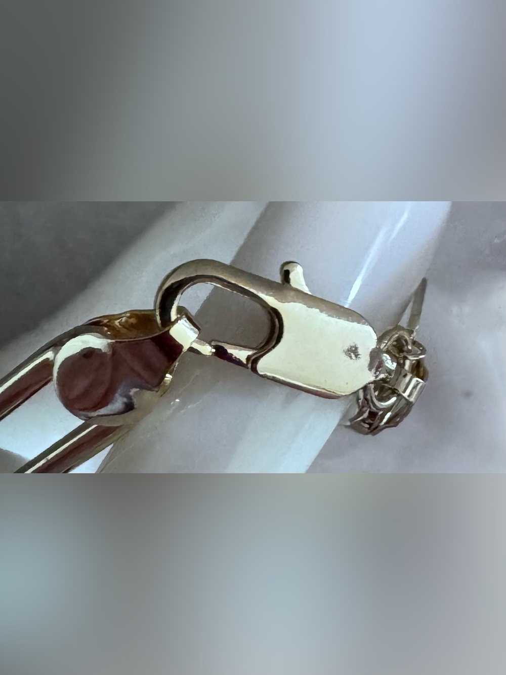 Melinda Maria Gold Tone Paperclip Link Bracelet - Picture 5 of 6